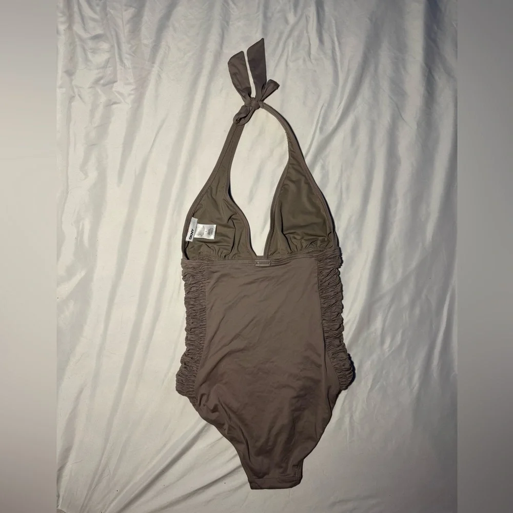 Y2K DKNY swim suit Halter neck one piece swim suit 🔹 - Picture 2 of 4